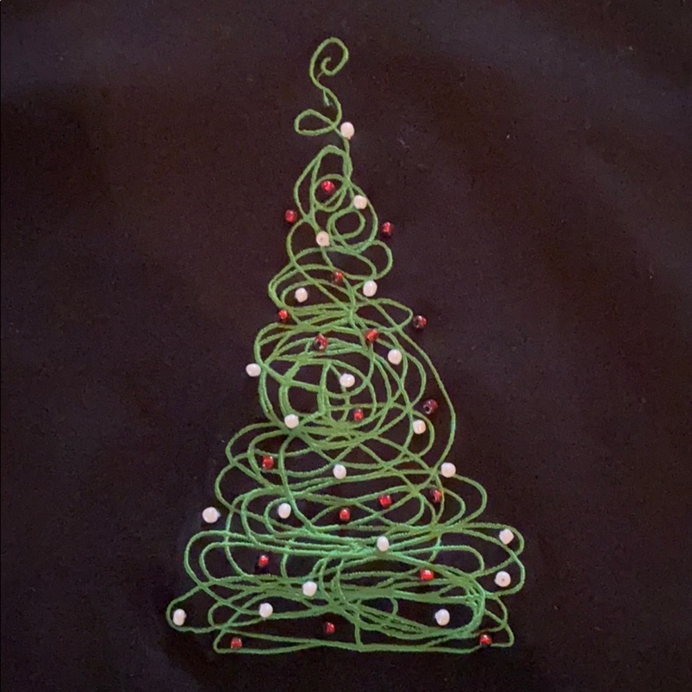 Black Christmas Tree Shirt - Picture 2 of 6